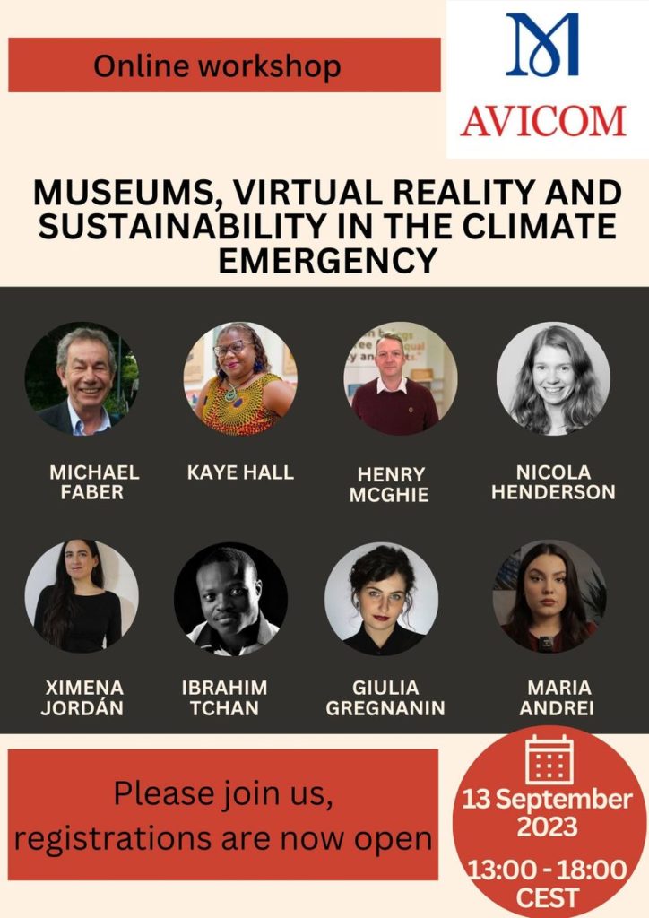 Online Workshop 13th Sept 2023: Museums, Virtual Reality and